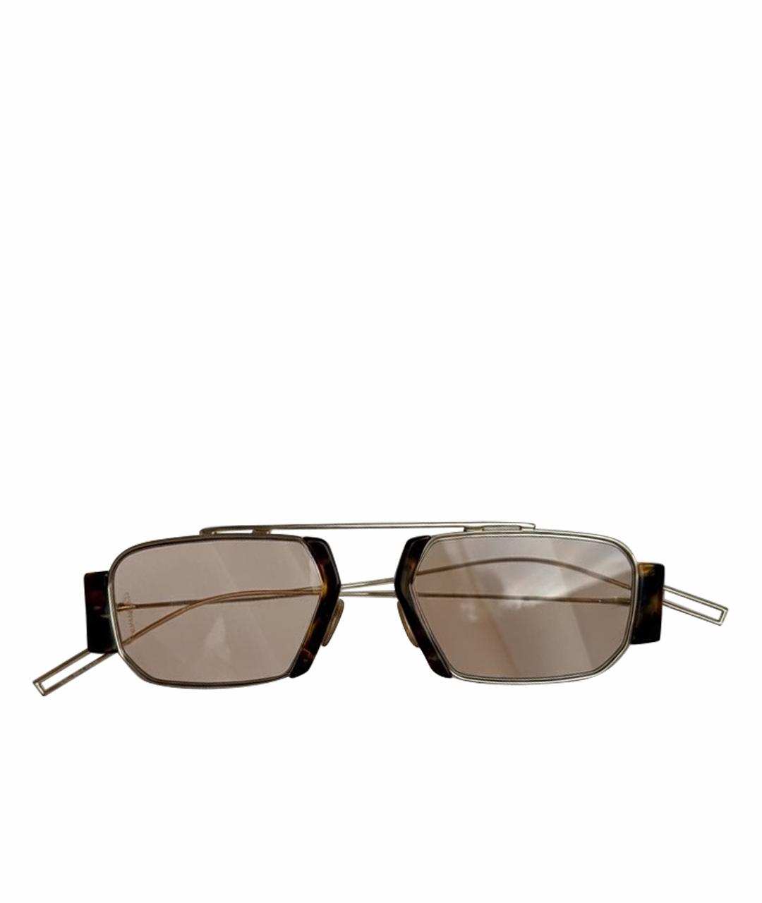 CHRISTIAN DIOR Золотые металлические солнцезащитные очки, фото 1