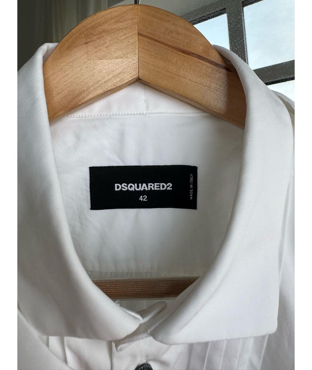 DSQUARED2 Белая хлопковая рубашка, фото 3