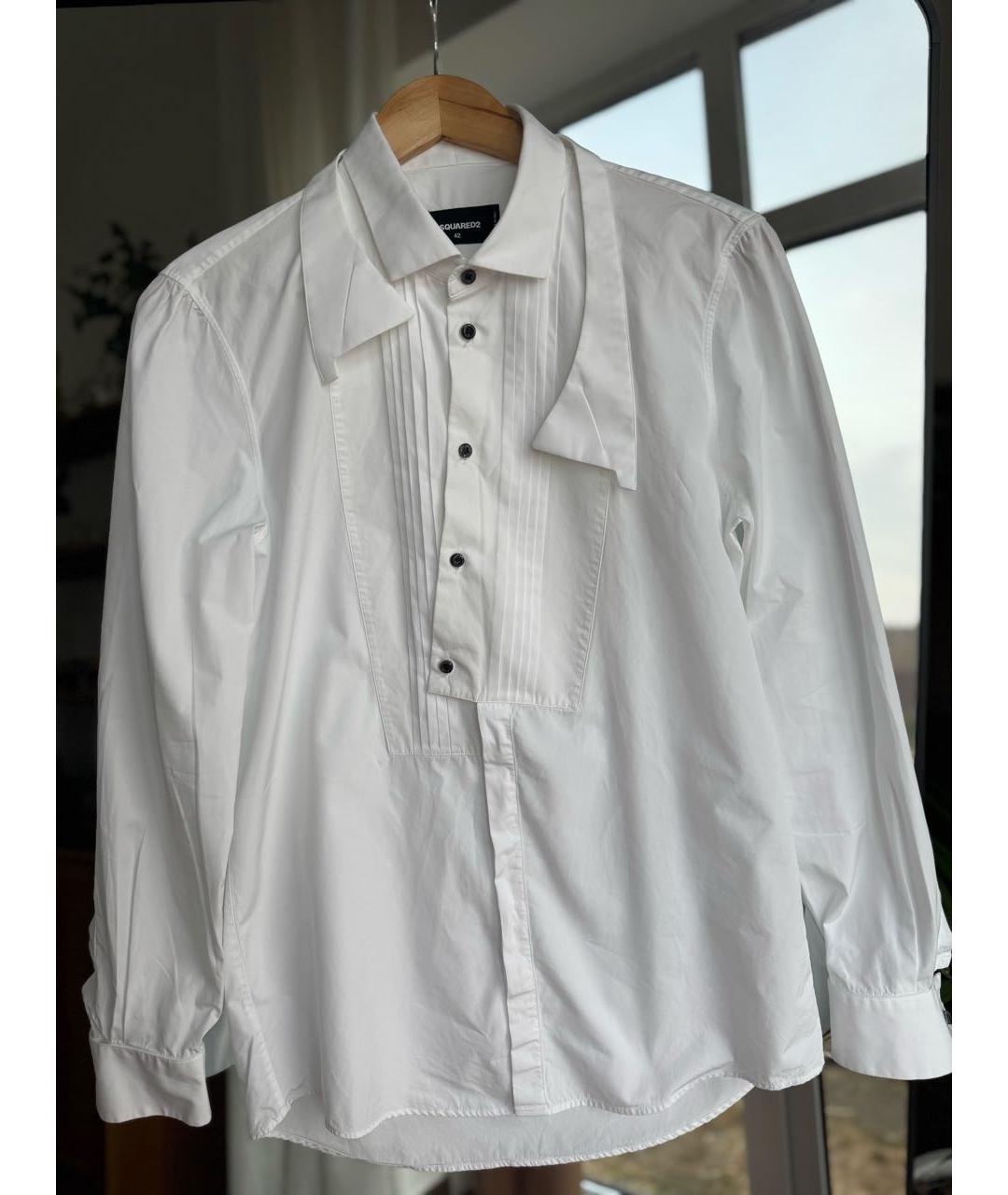 DSQUARED2 Белая хлопковая рубашка, фото 9