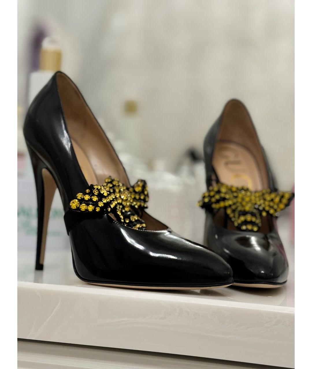 GUCCI Черные туфли из лакированной кожи, фото 5