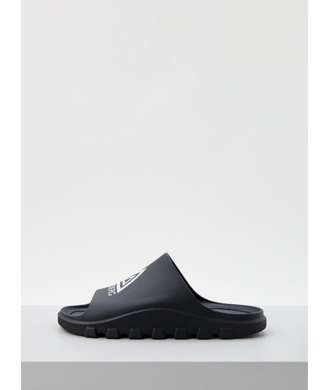 ICEBERG Черные резиновые шлепанцы, фото 2