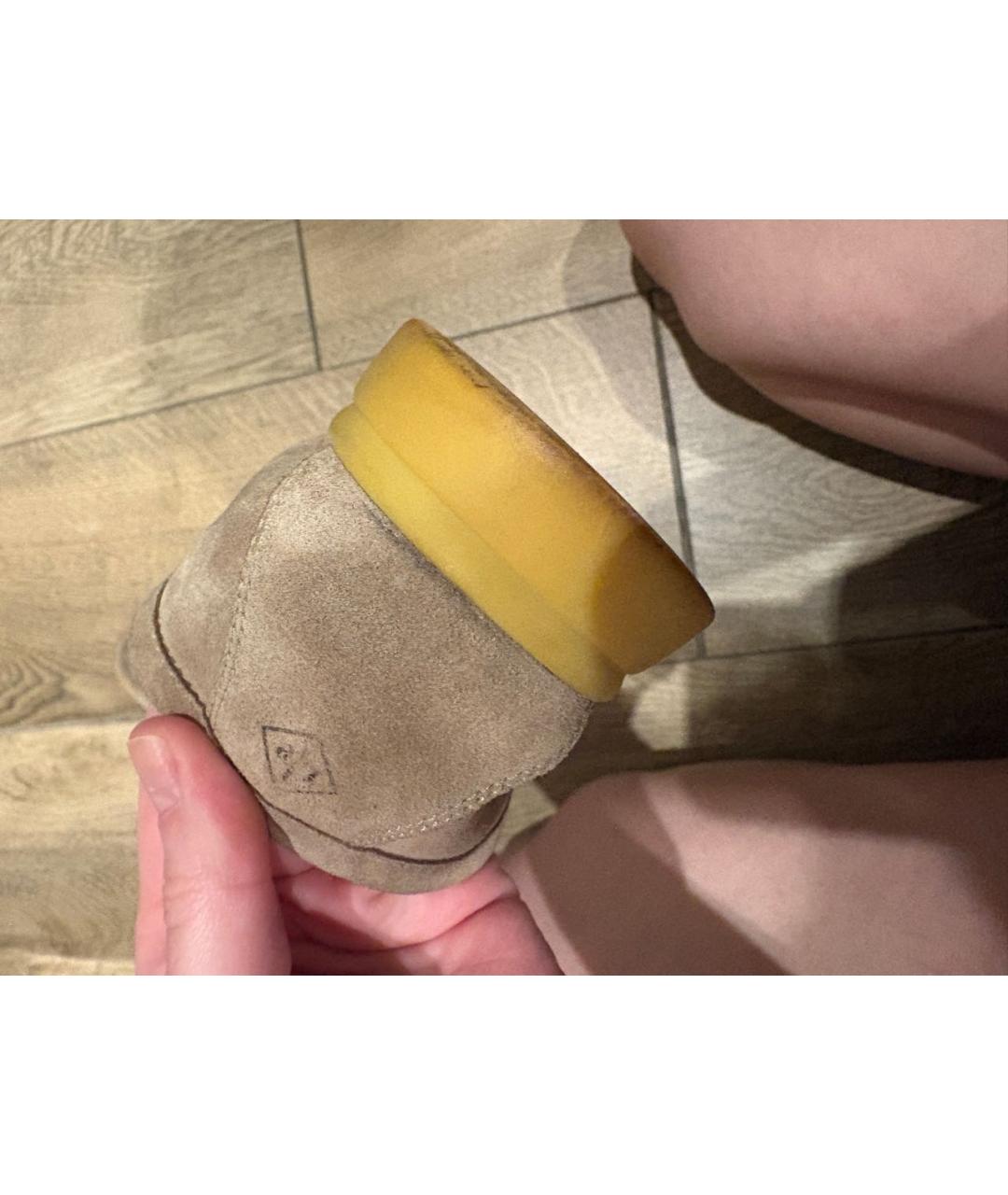 LORO PIANA Бежевые замшевые лоферы, фото 7