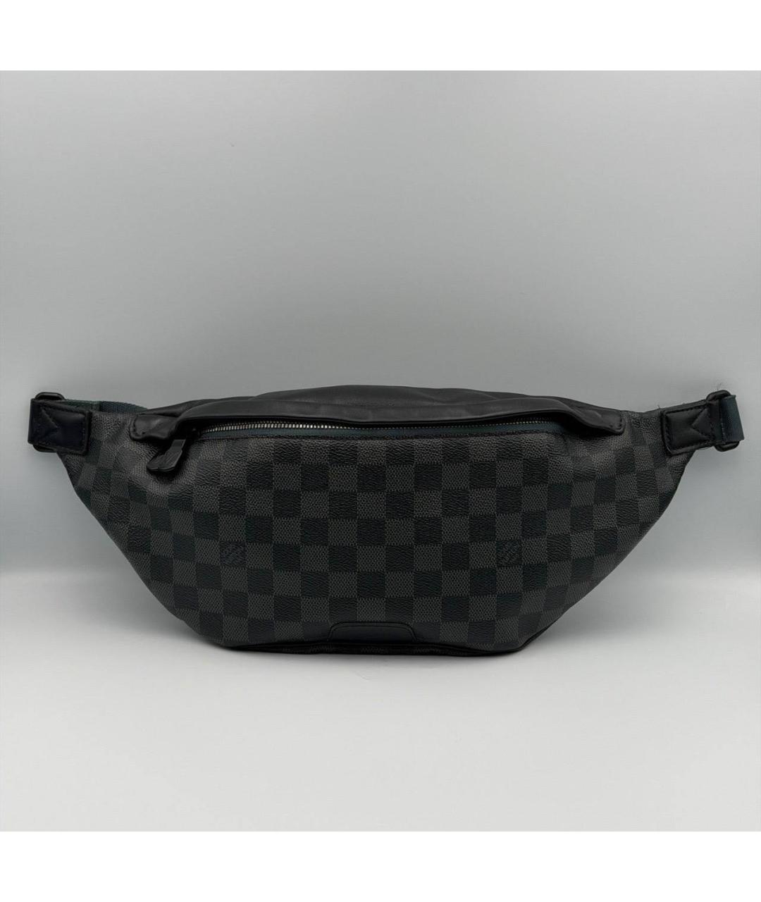 LOUIS VUITTON Антрацитовая поясная сумка, фото 4