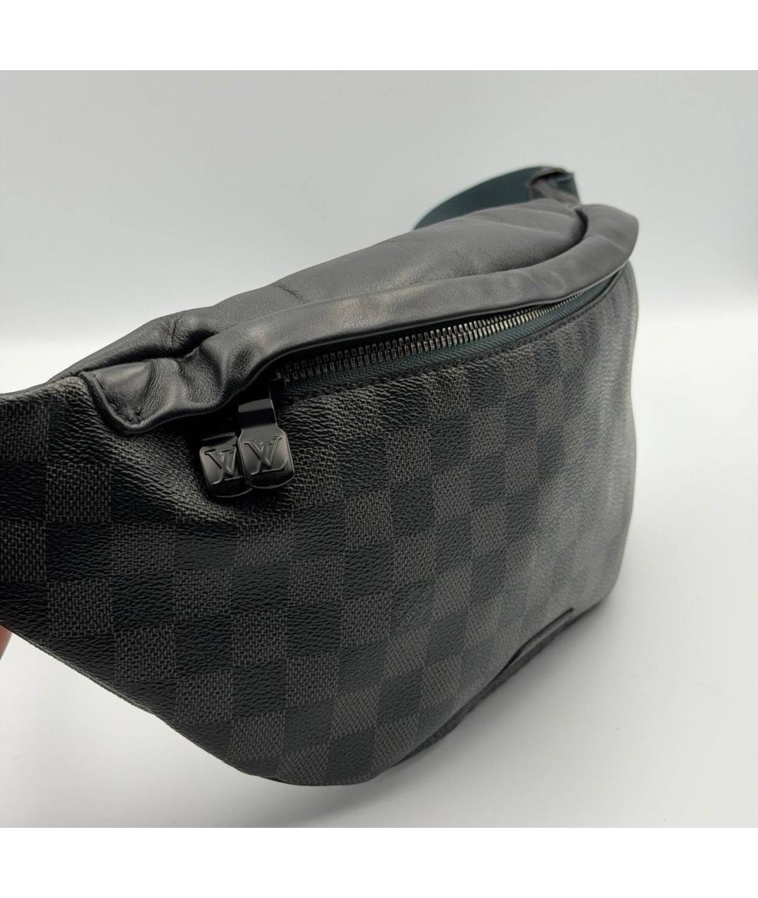 LOUIS VUITTON Антрацитовая поясная сумка, фото 2