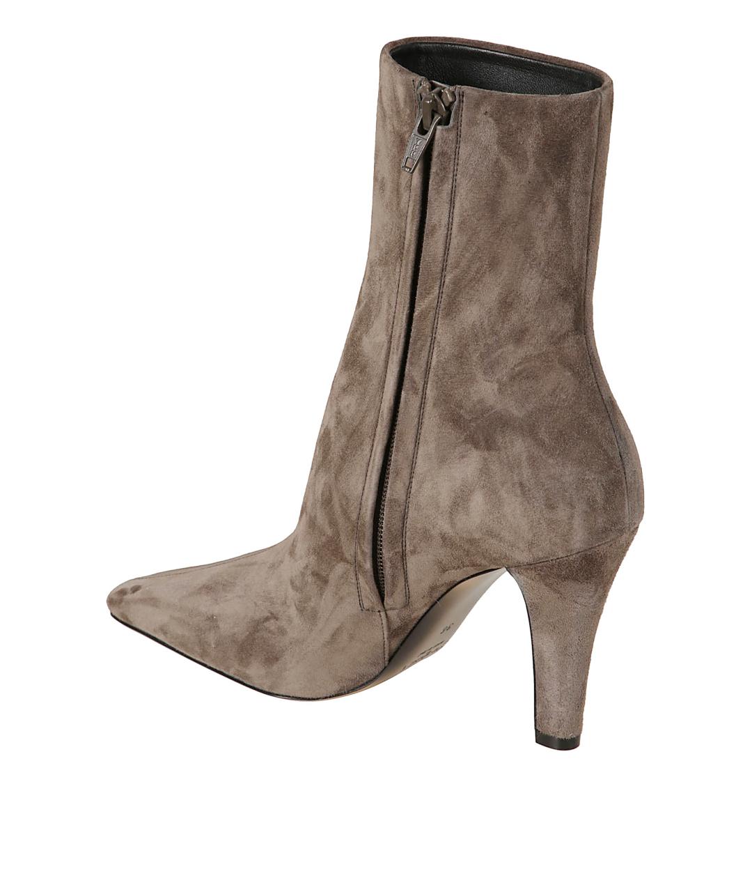 SAINT LAURENT Серые замшевые сапоги, фото 3