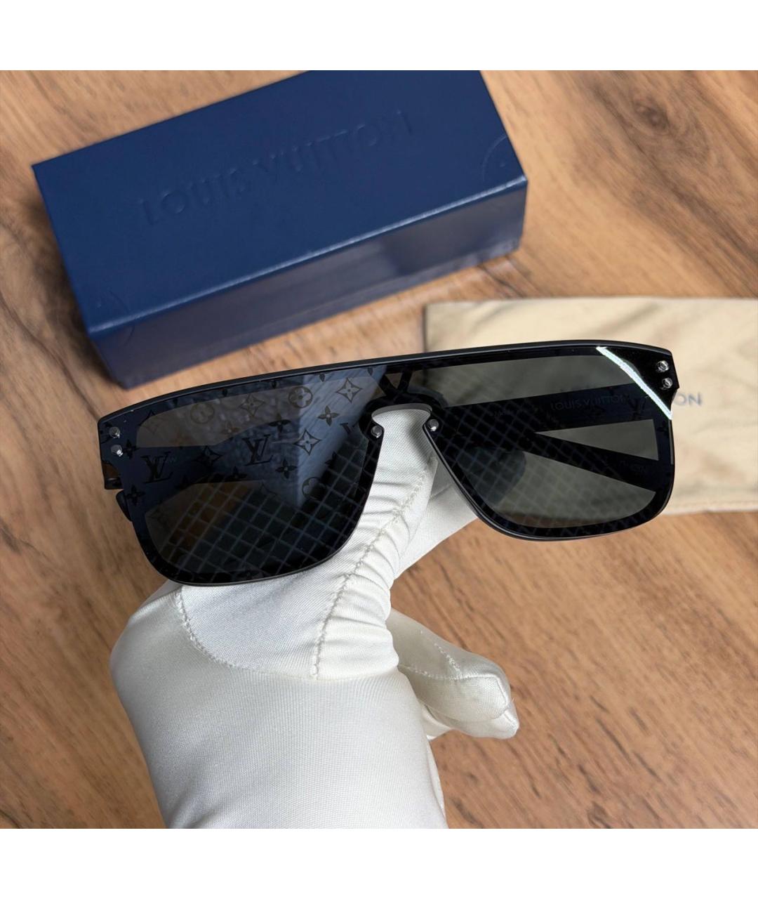 LOUIS VUITTON Черные пластиковые солнцезащитные очки, фото 2