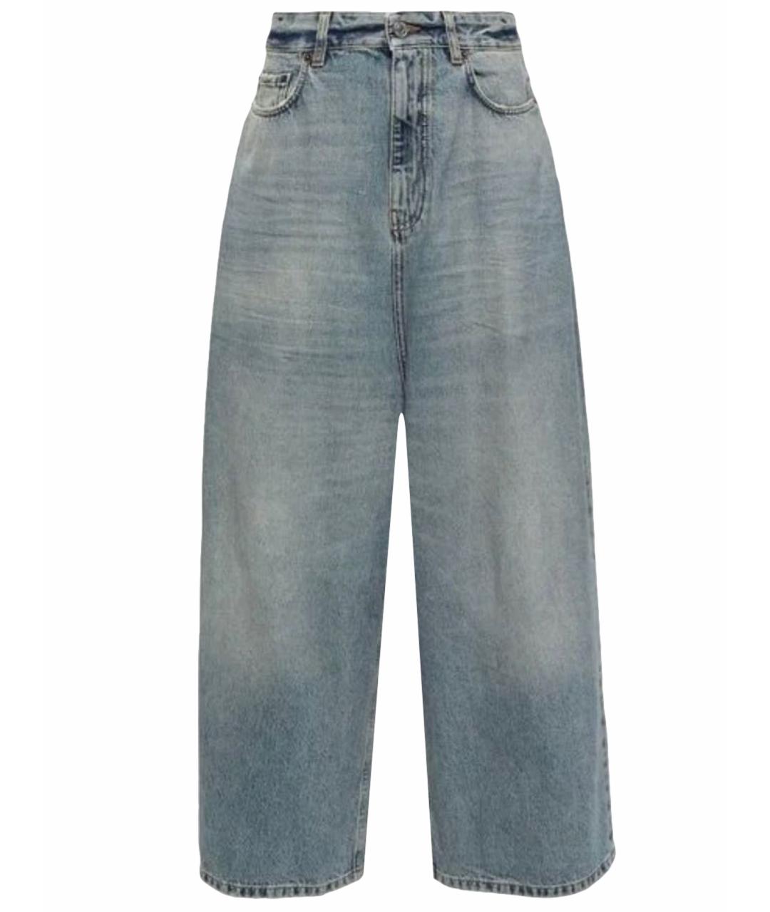 BALENCIAGA Голубые хлопковые джинсы клеш, фото 1