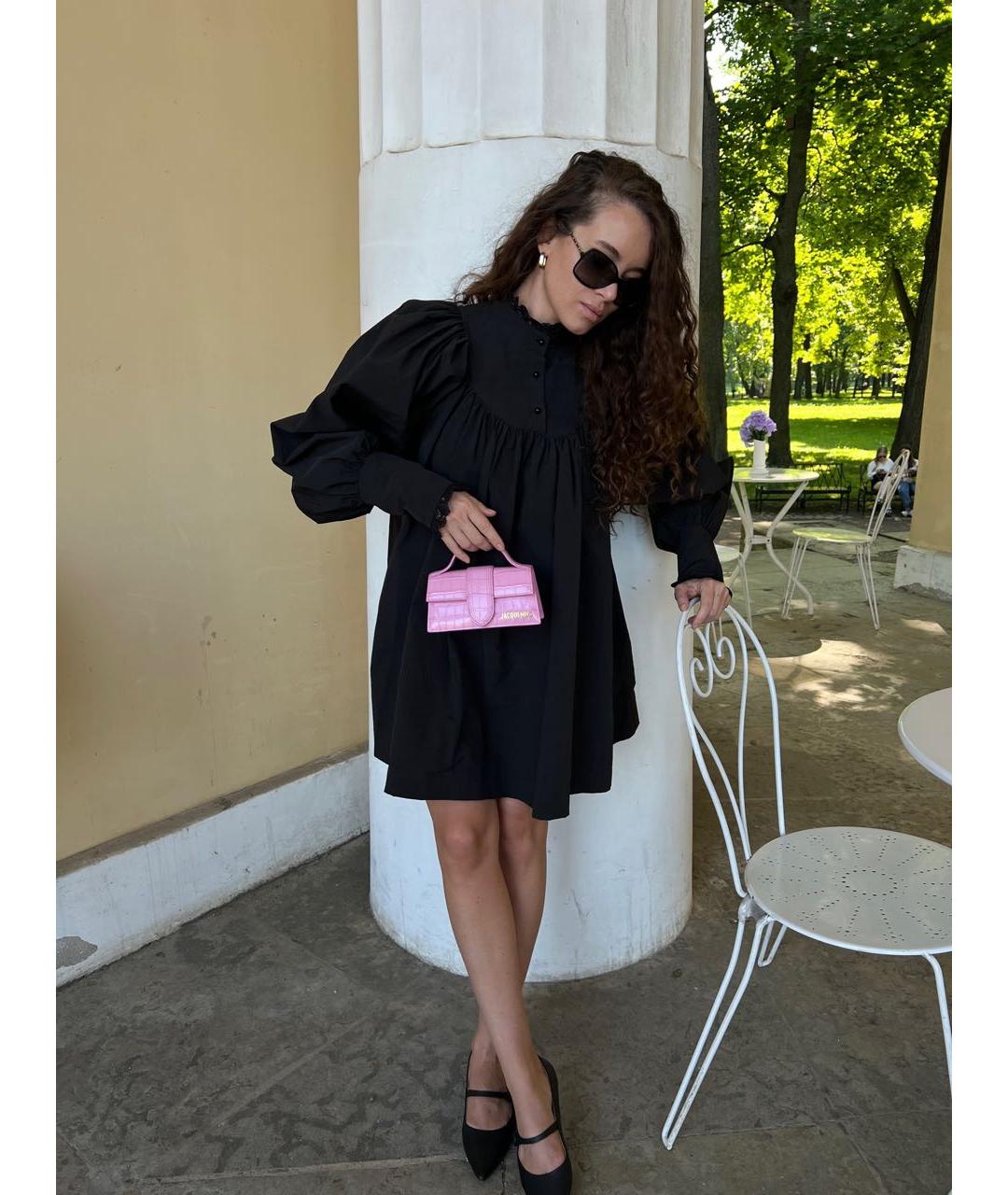 JACQUEMUS Розовая кожаная сумка с короткими ручками, фото 4