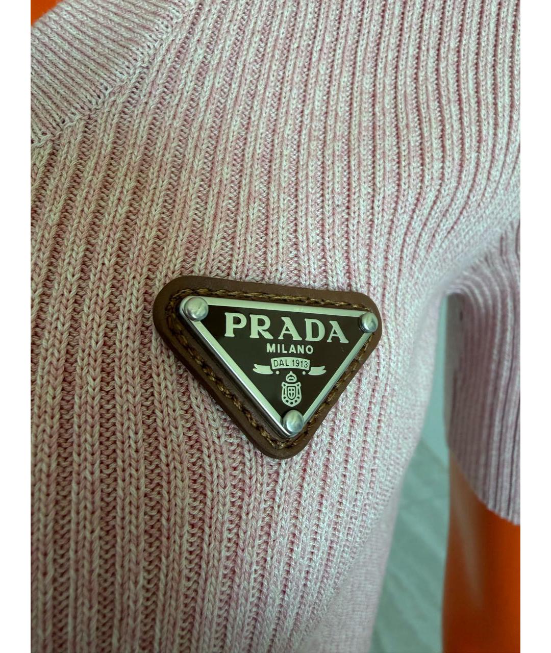 PRADA Розовая футболка, фото 4