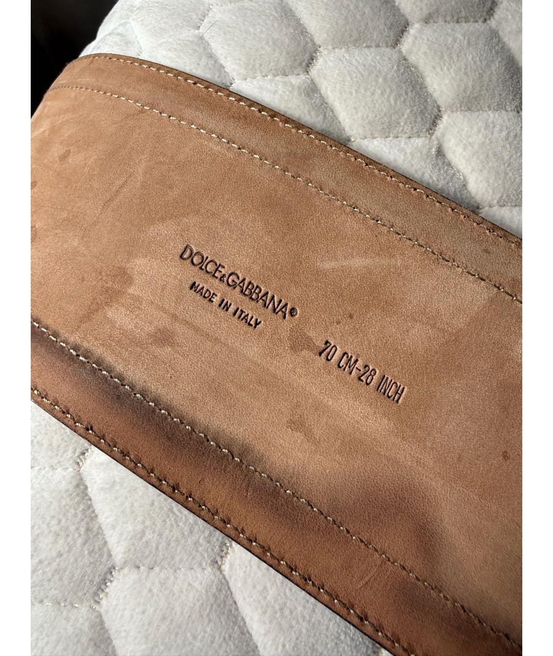 DOLCE&GABBANA Черный ремень из экзотической кожи, фото 7