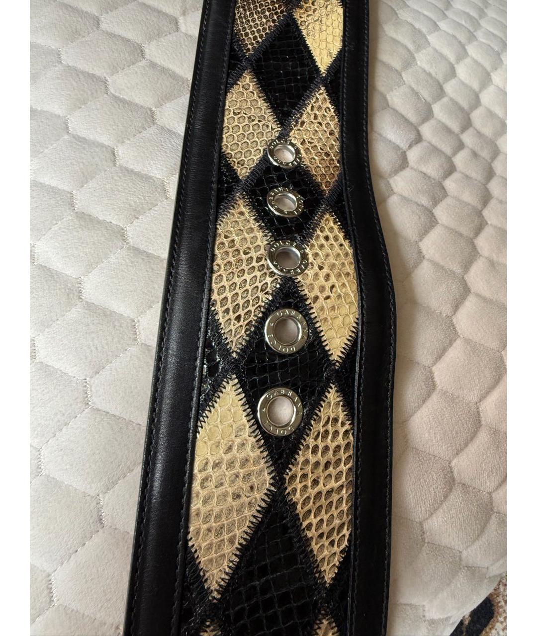 DOLCE&GABBANA Черный ремень из экзотической кожи, фото 4