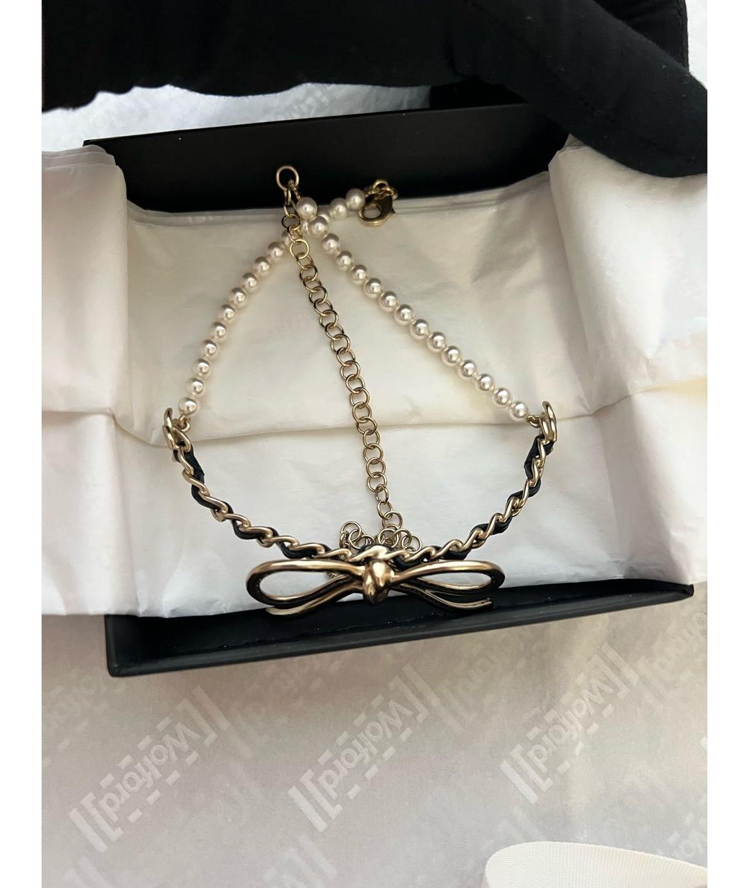 CHANEL Черный чокер, фото 4