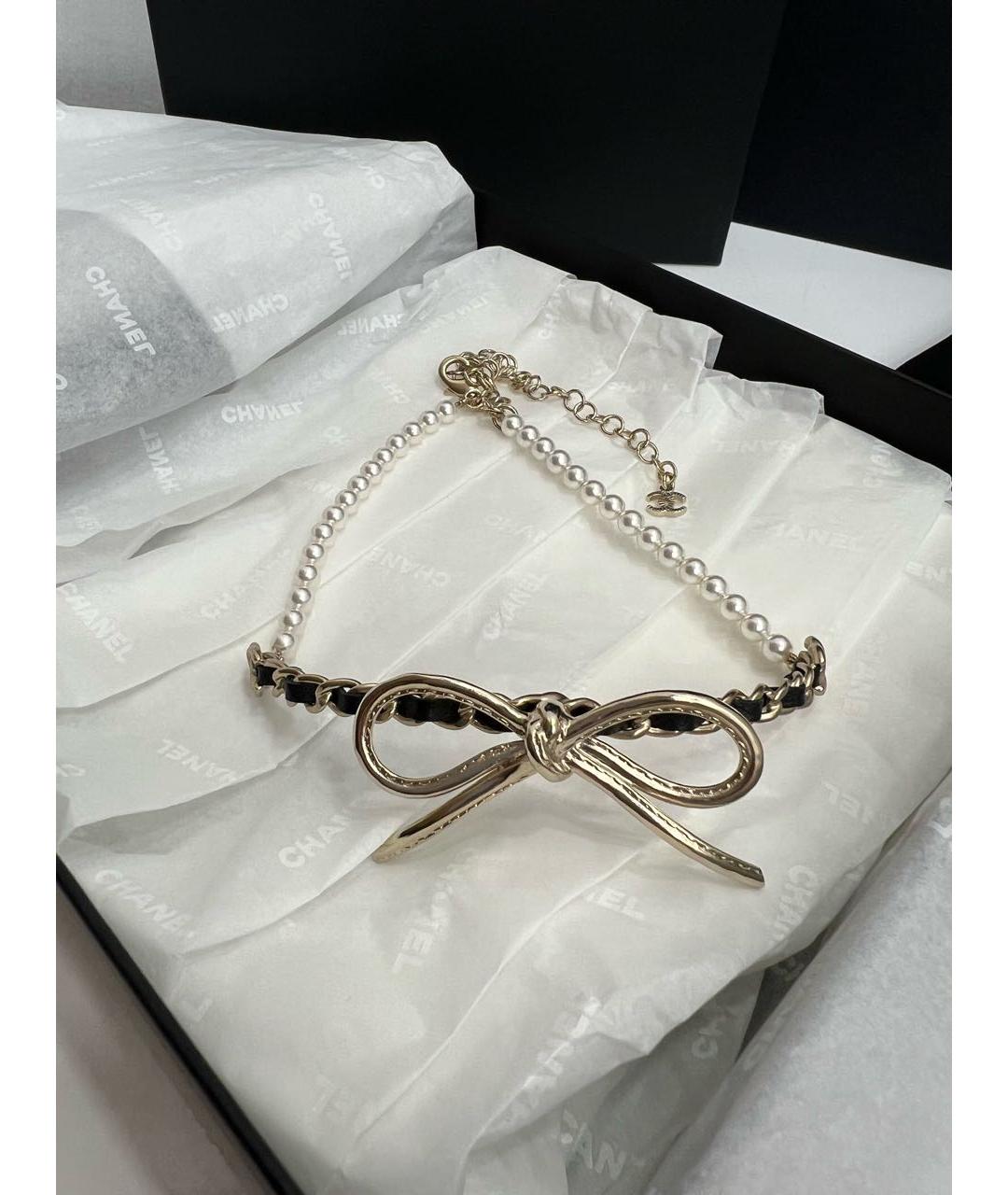 CHANEL Черный чокер, фото 5