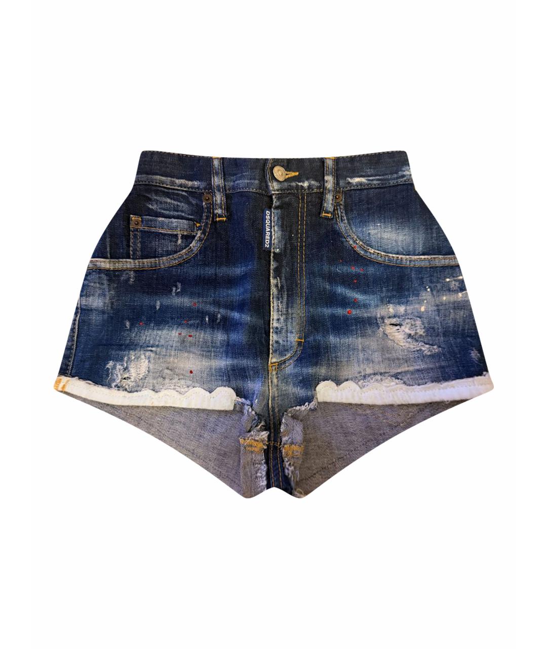 DSQUARED2 Темно-синие хлопковые шорты, фото 1