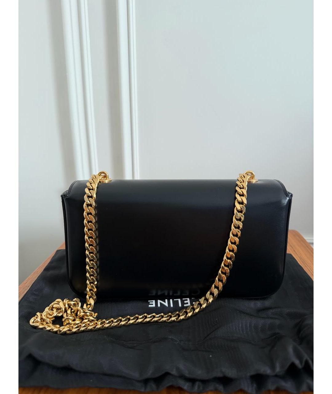 CELINE Черная кожаная сумка через плечо, фото 5