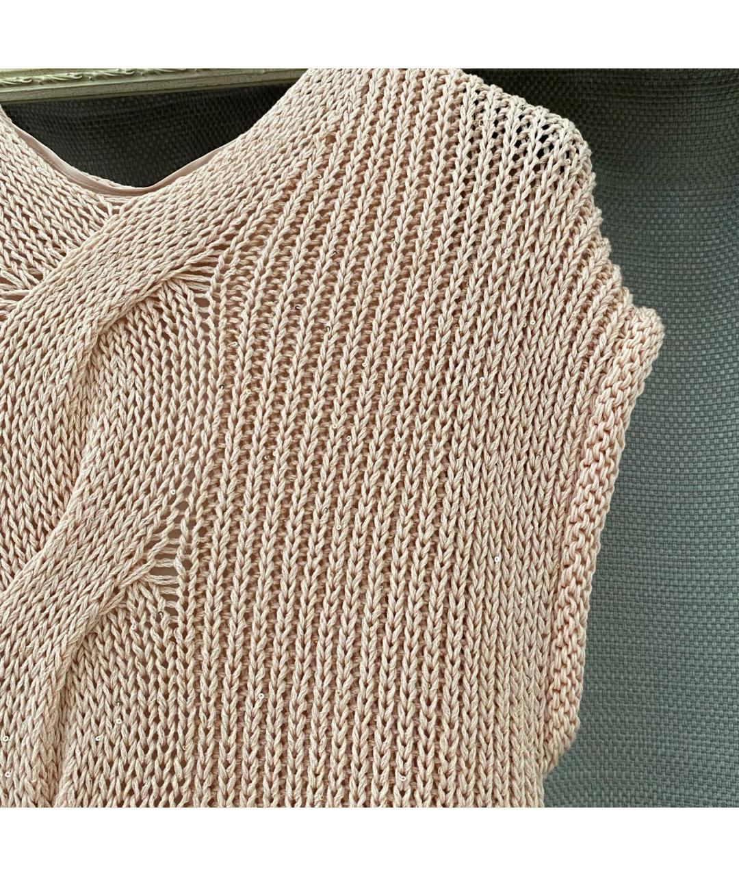 PESERICO Розовое хлопковое коктейльное платье, фото 7