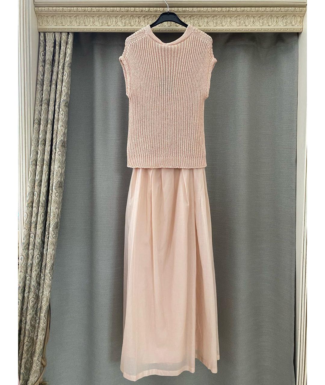 PESERICO Розовое хлопковое коктейльное платье, фото 8