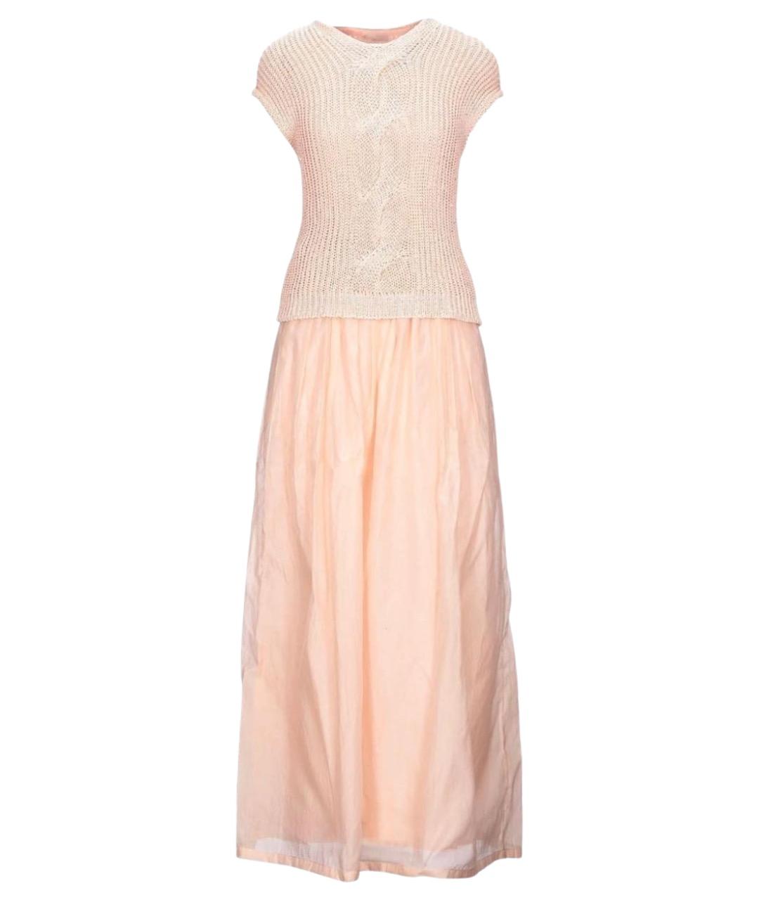 PESERICO Розовое хлопковое коктейльное платье, фото 1