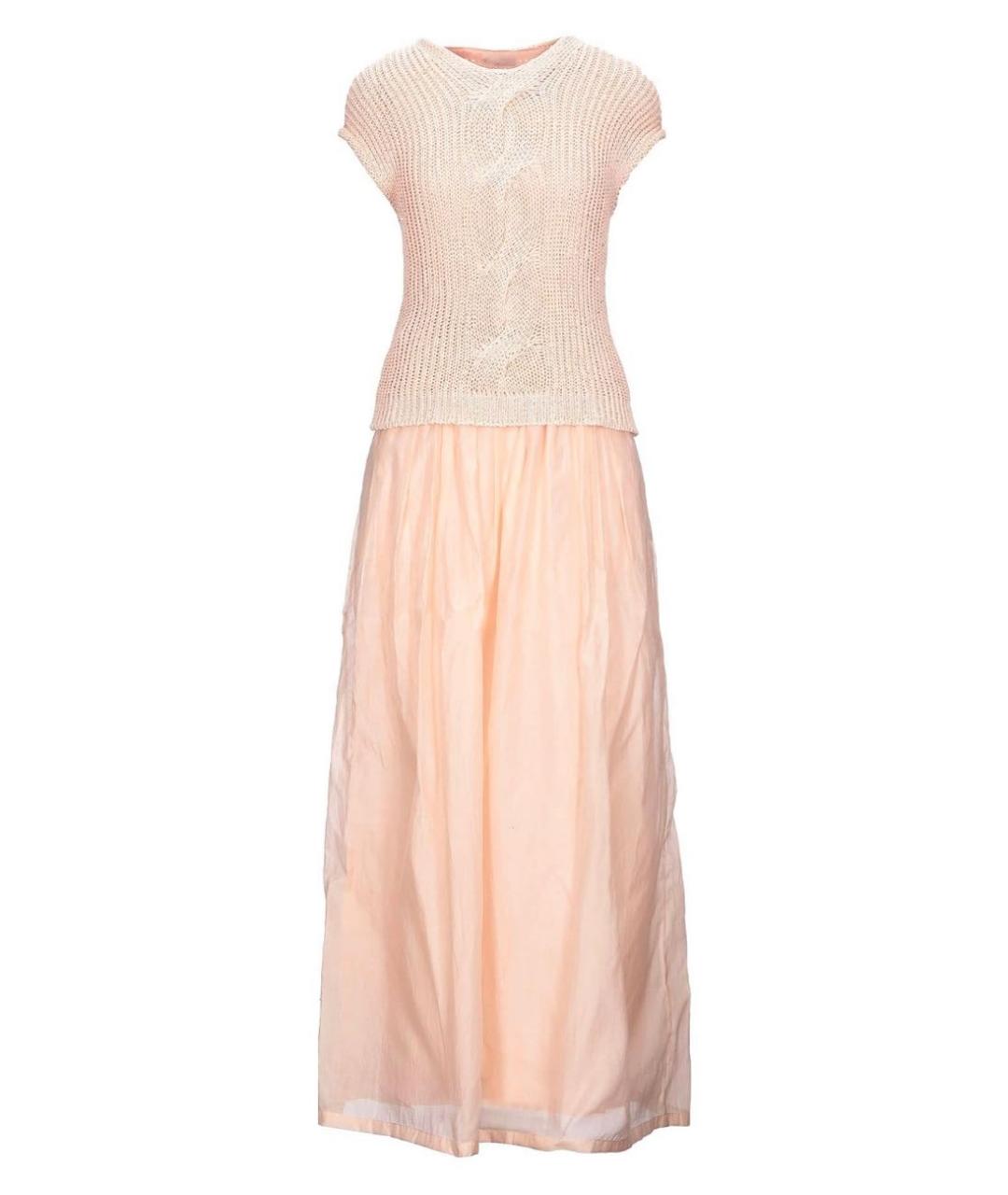 PESERICO Розовое хлопковое коктейльное платье, фото 9