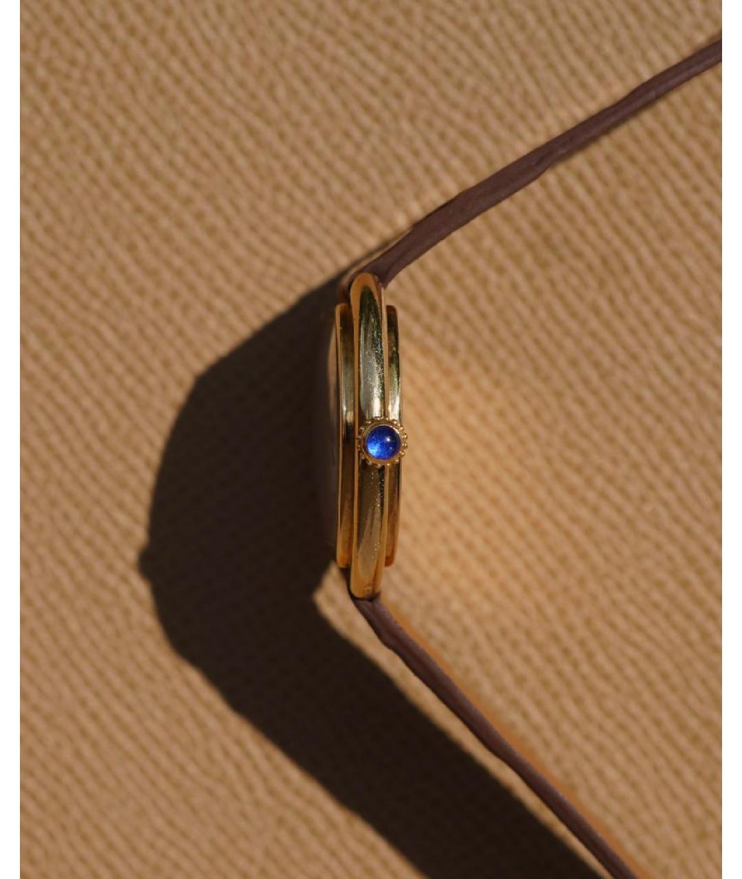 CARTIER Белые часы из желтого золота, фото 5