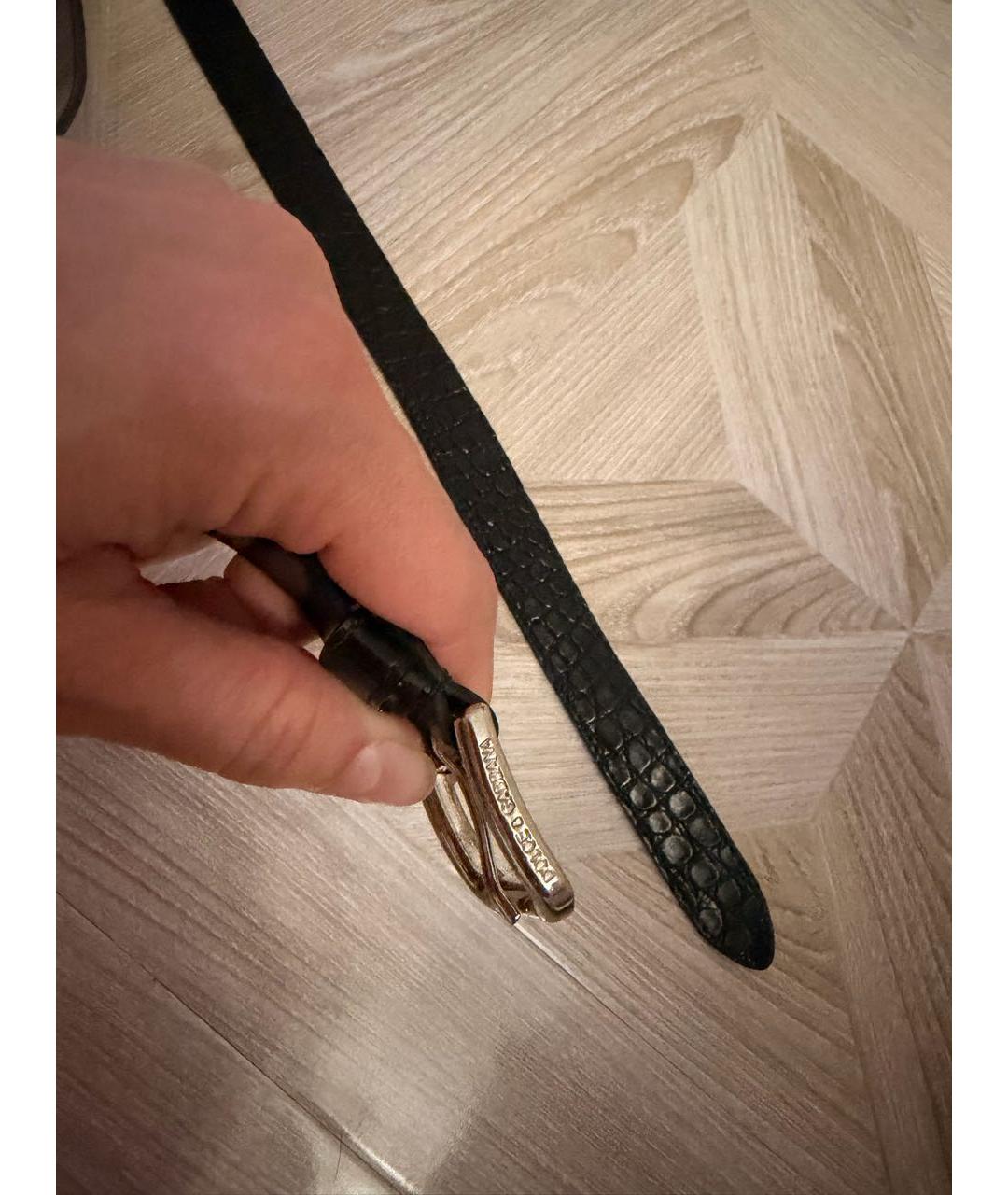 DOLCE&GABBANA Черный ремень из лакированной кожи, фото 2