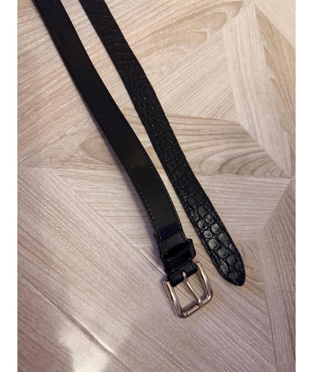 DOLCE&GABBANA Черный ремень из лакированной кожи, фото 5