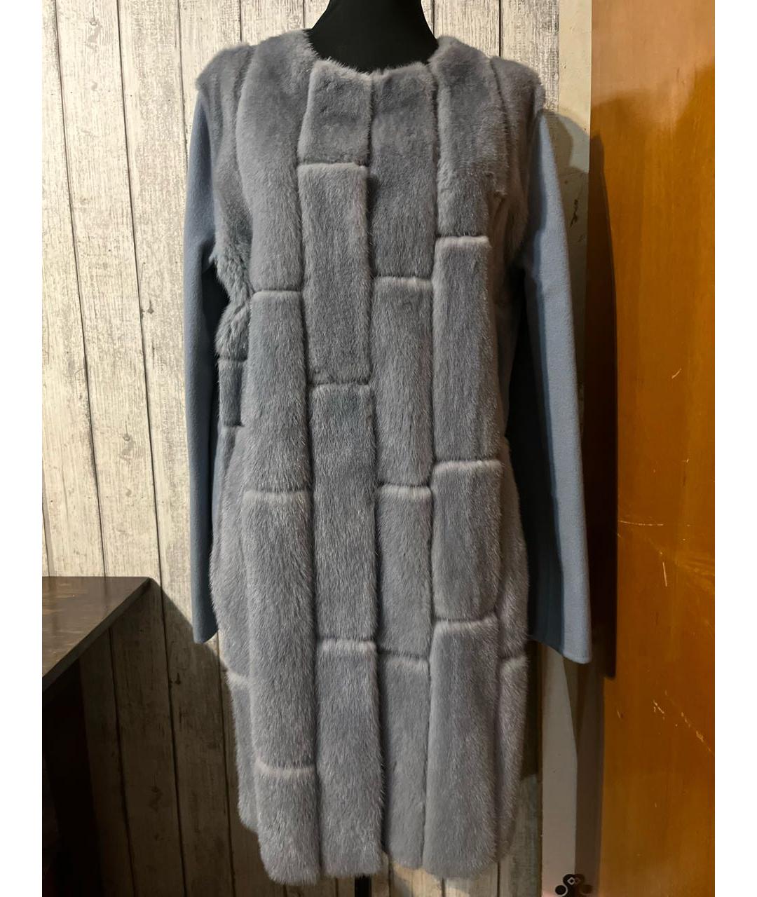 MANZONI 24 Голубое кашемировое пальто, фото 6