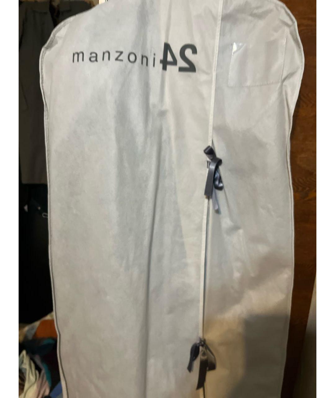 MANZONI 24 Голубое кашемировое пальто, фото 5