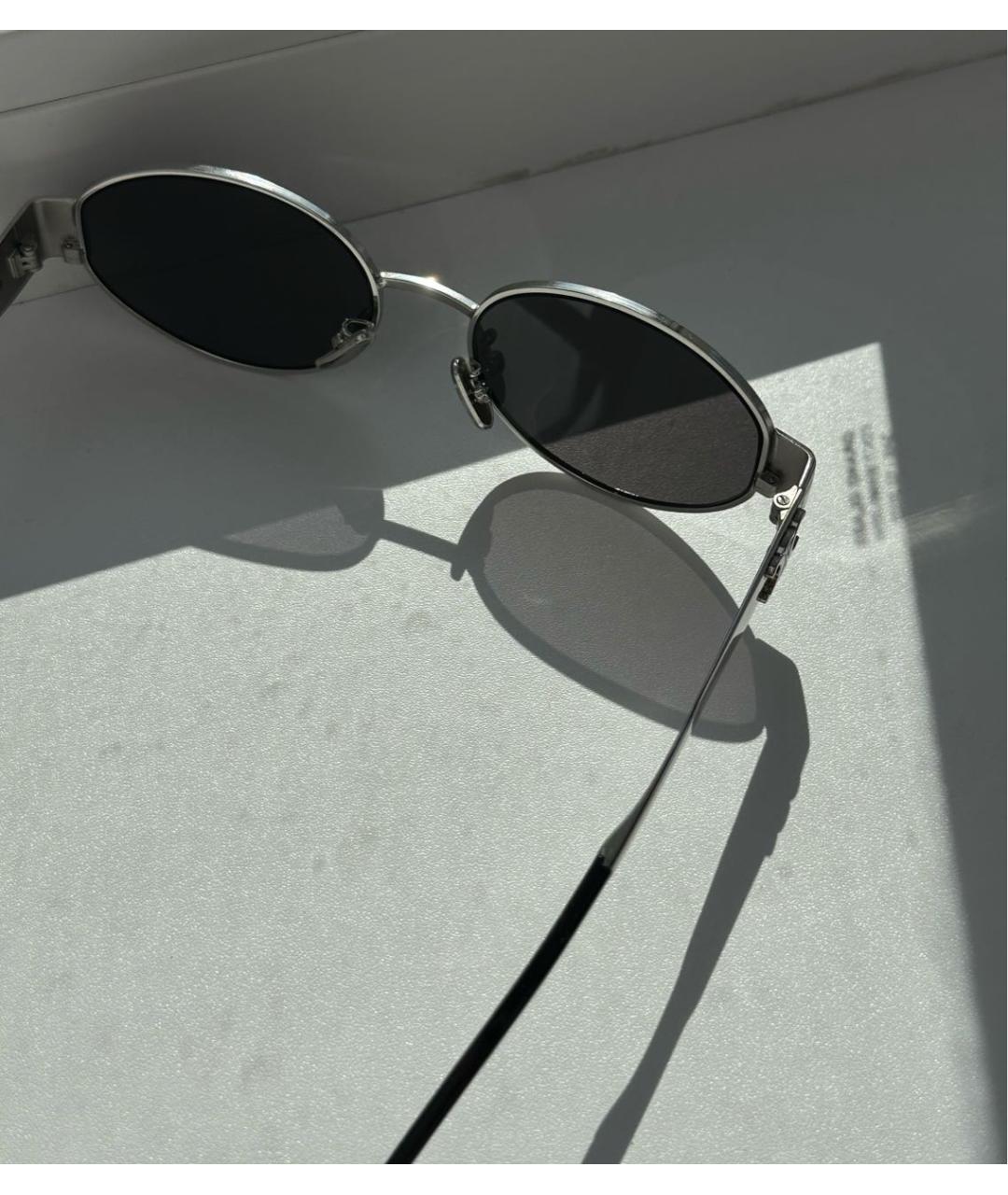 CELINE Черные металлические солнцезащитные очки, фото 5