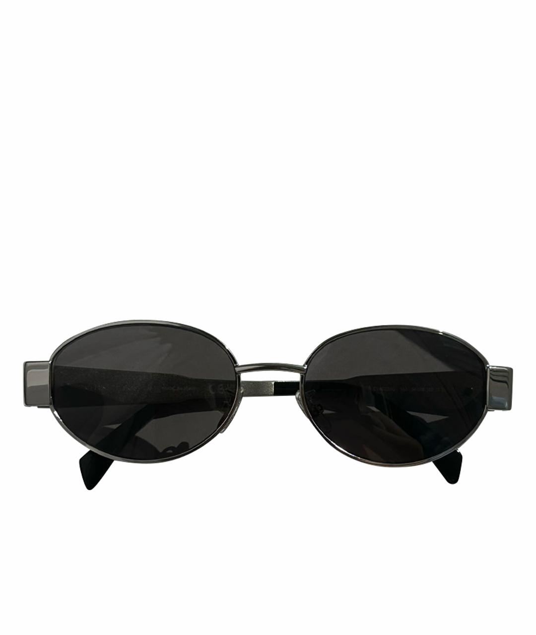 CELINE Черные металлические солнцезащитные очки, фото 1