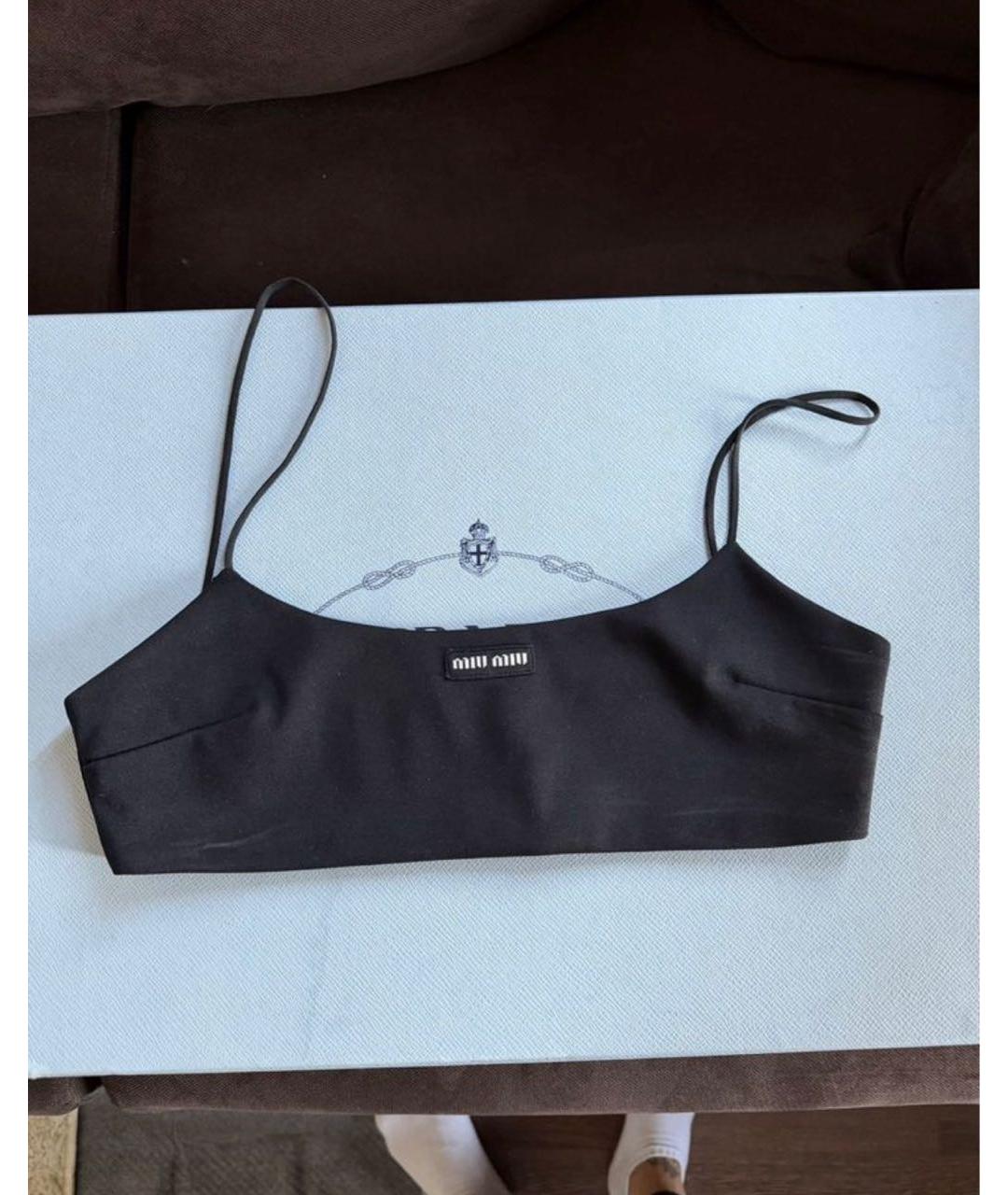 MIU MIU Черный хлопковый костюм с юбками, фото 3