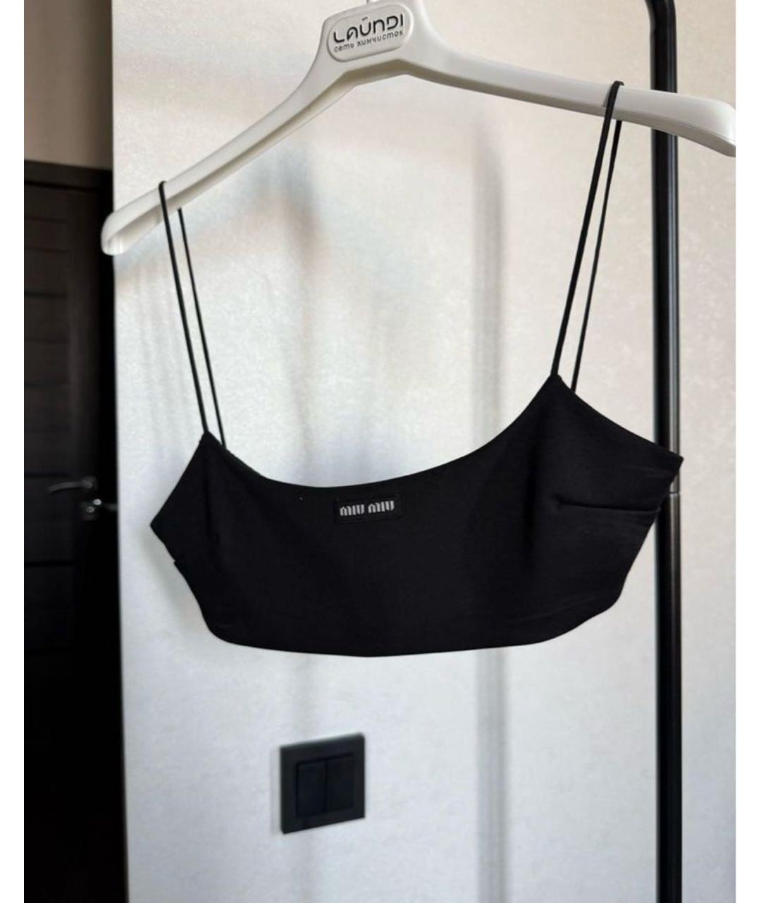 MIU MIU Черный хлопковый костюм с юбками, фото 4