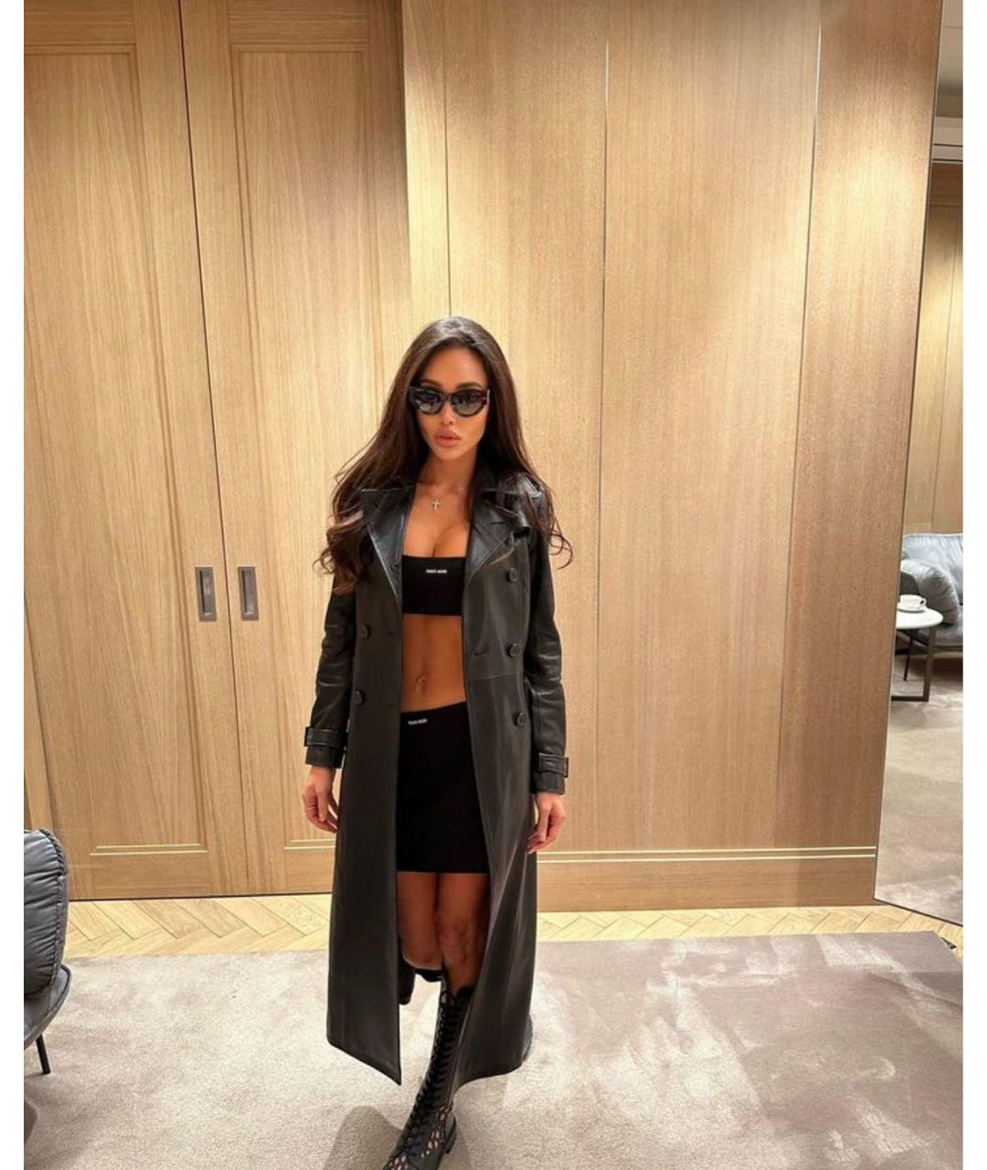 MIU MIU Черный хлопковый костюм с юбками, фото 6