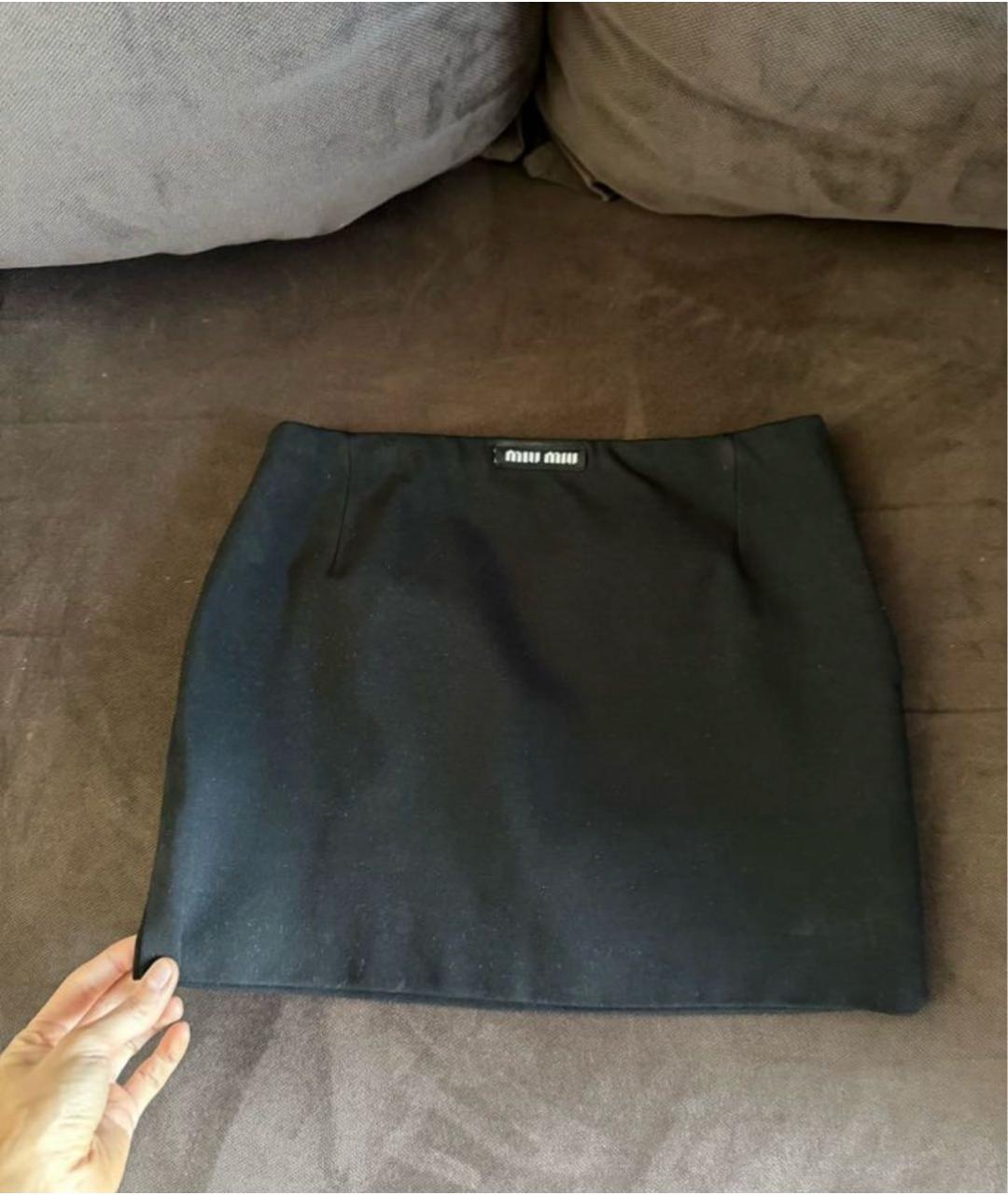 MIU MIU Черный хлопковый костюм с юбками, фото 2