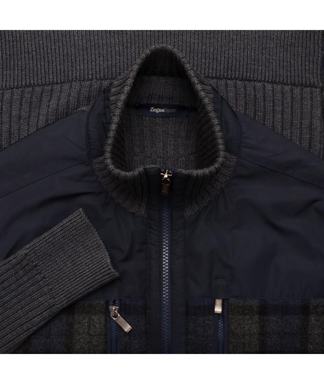 ZEGNA Темно-синий шерстяной кардиган, фото 4