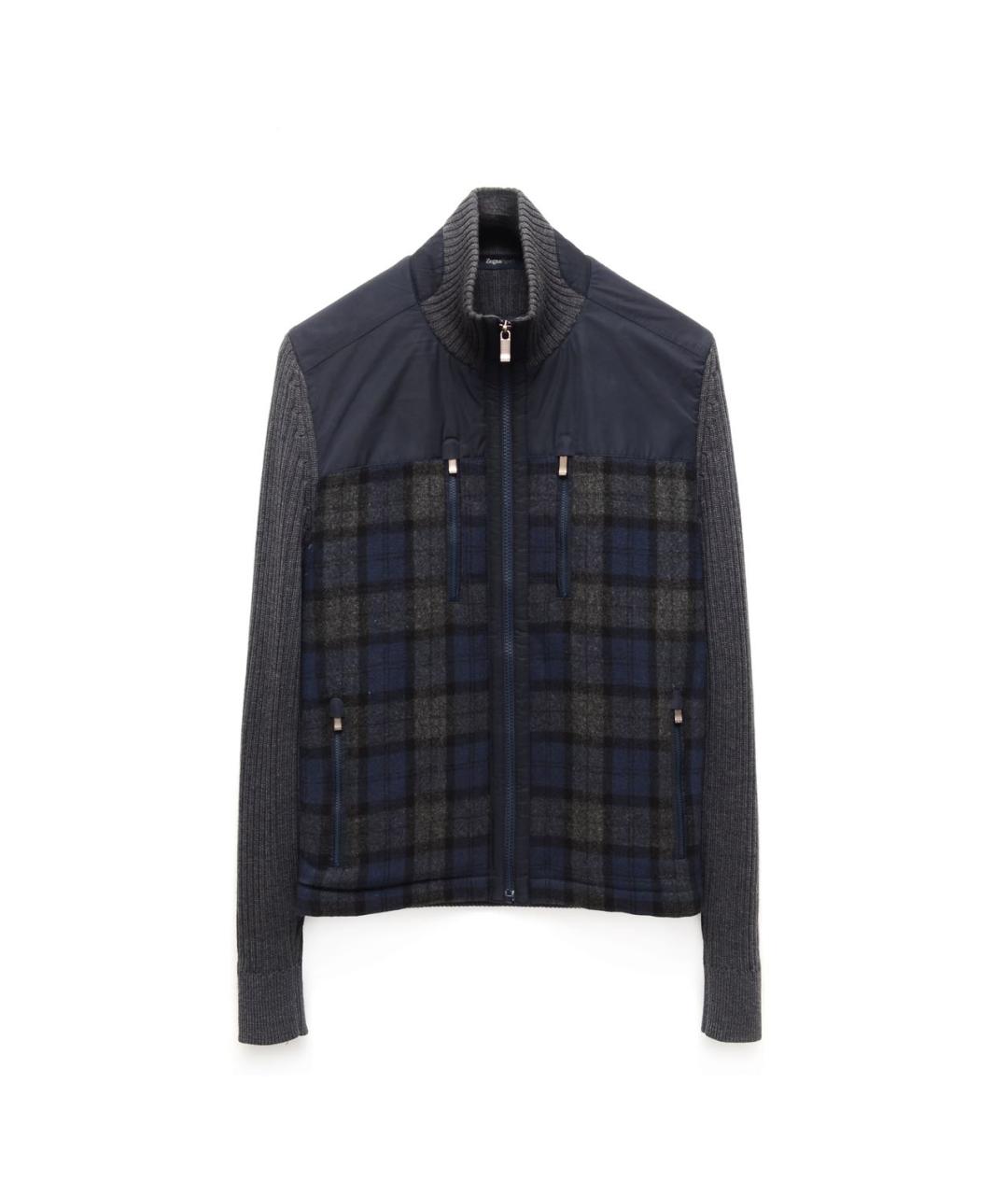 ZEGNA Темно-синий шерстяной кардиган, фото 9