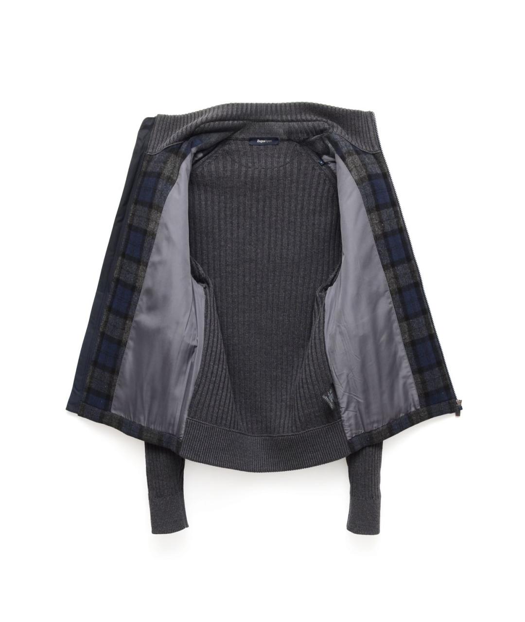 ZEGNA Темно-синий шерстяной кардиган, фото 3