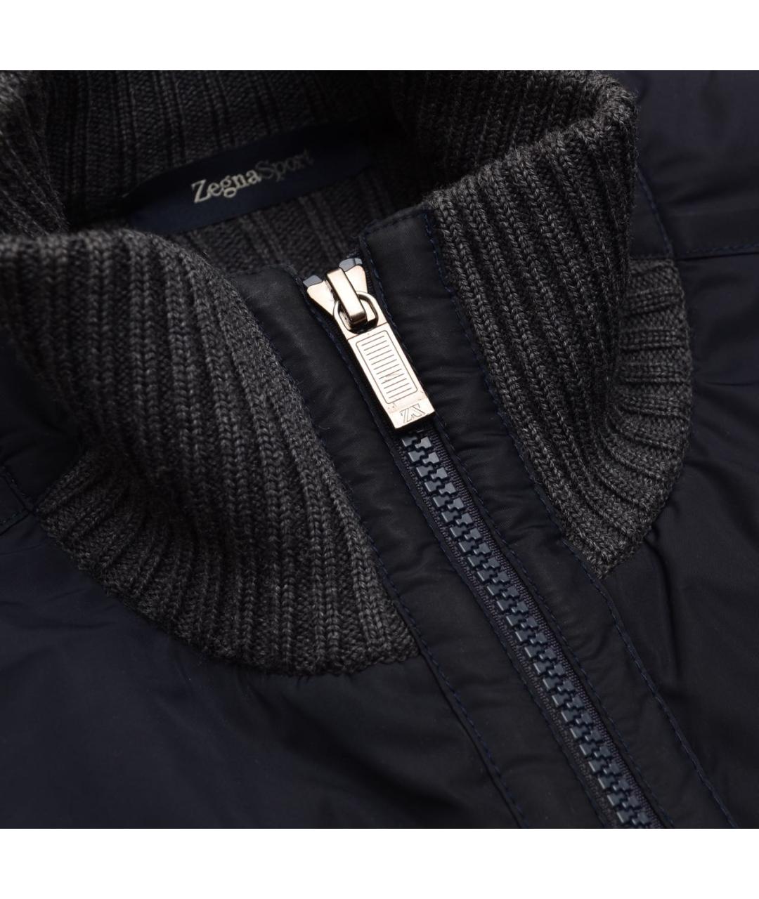 ZEGNA Темно-синий шерстяной кардиган, фото 7