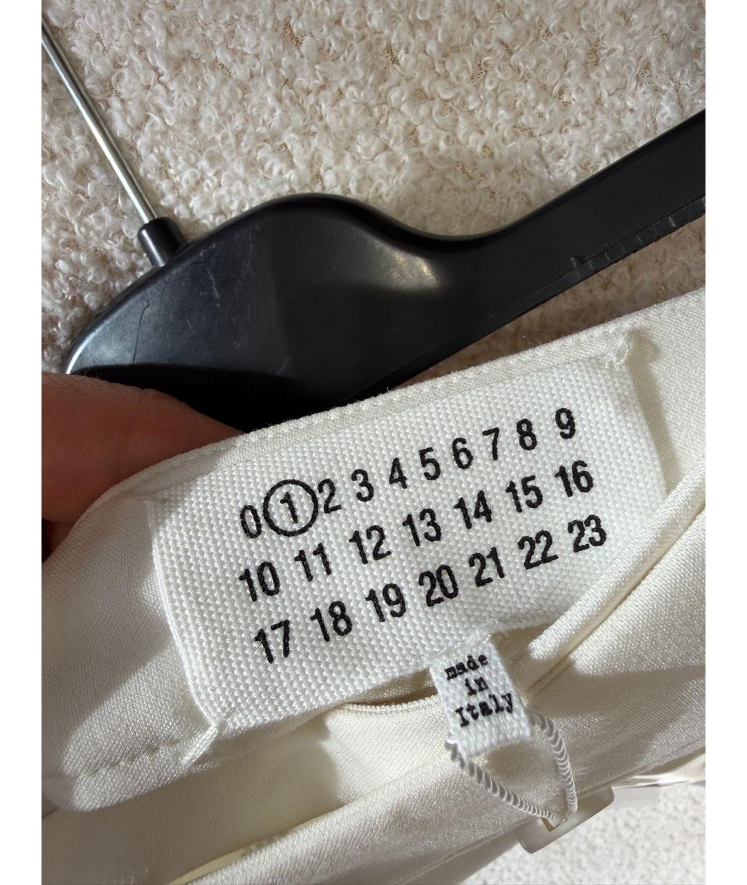 MAISON MARGIELA Белая полиэстеровая юбка макси, фото 5