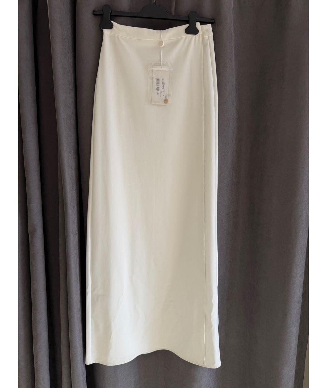 MAISON MARGIELA Белая полиэстеровая юбка макси, фото 2