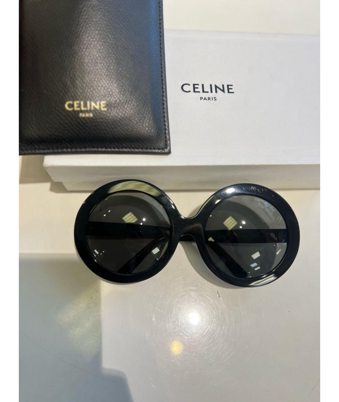 CELINE Черные пластиковые солнцезащитные очки, фото 8
