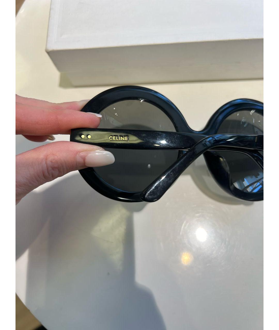 CELINE Черные пластиковые солнцезащитные очки, фото 4