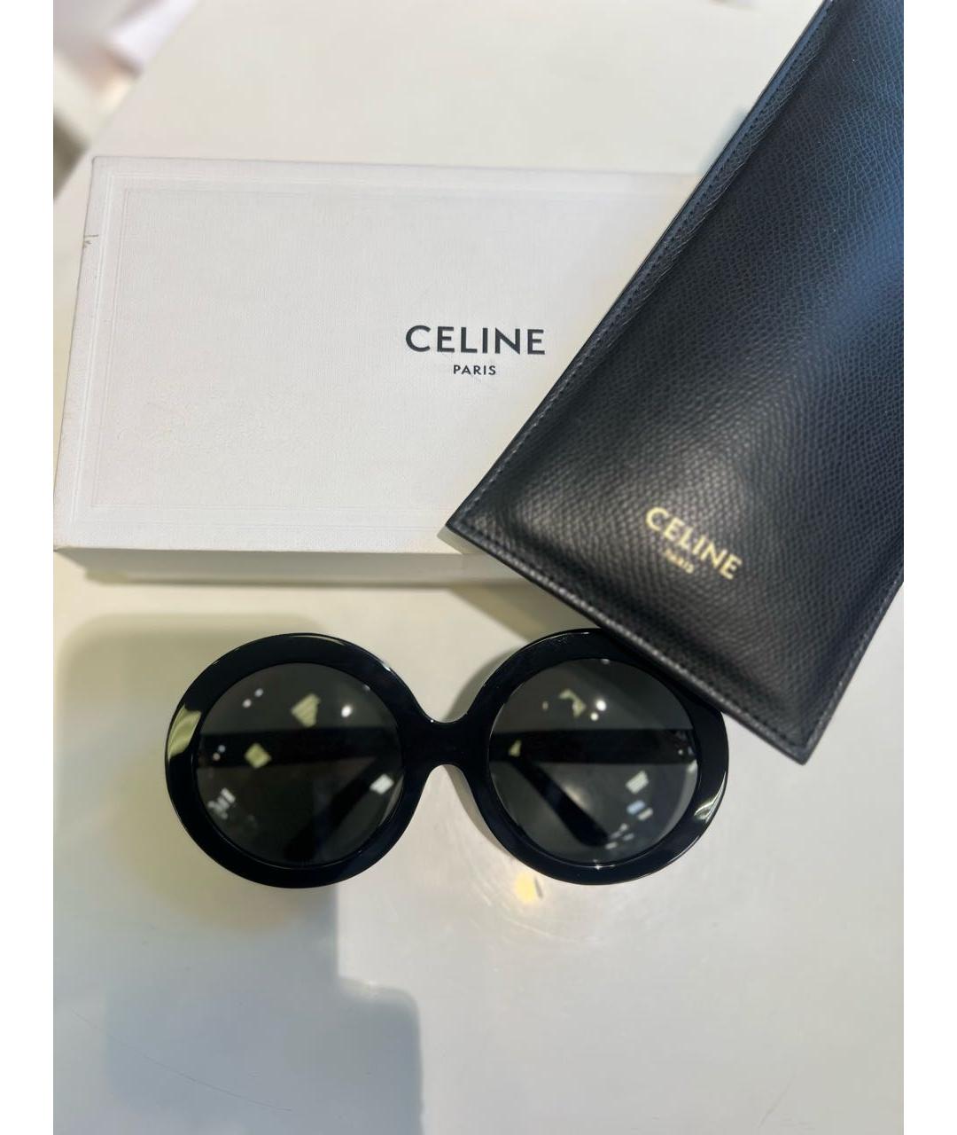 CELINE Черные пластиковые солнцезащитные очки, фото 2