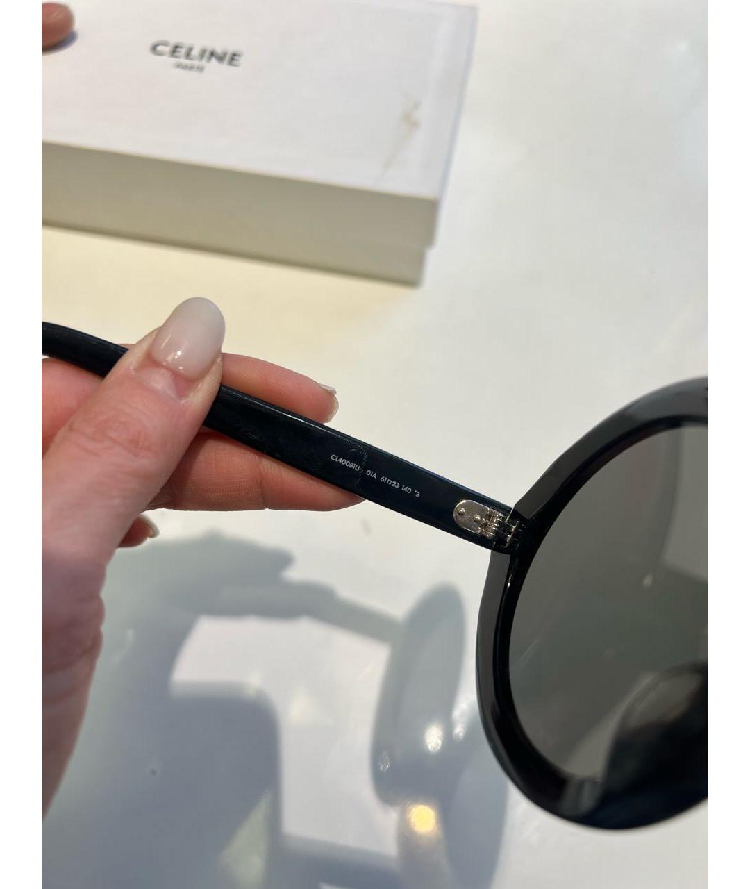 CELINE Черные пластиковые солнцезащитные очки, фото 6