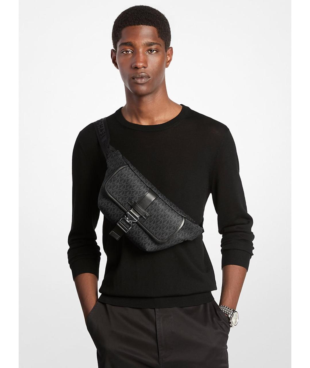 MICHAEL KORS Черная поясная сумка, фото 3