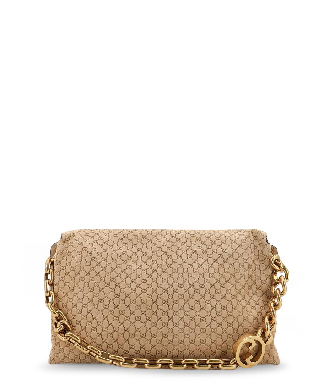 GUCCI Бежевая замшевая сумка через плечо, фото 2