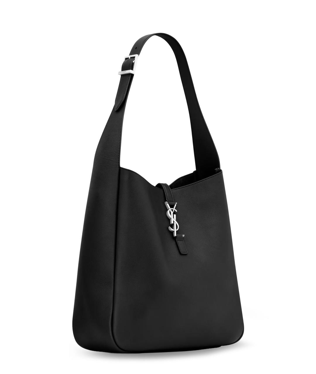 SAINT LAURENT Черная кожаная сумка через плечо, фото 3
