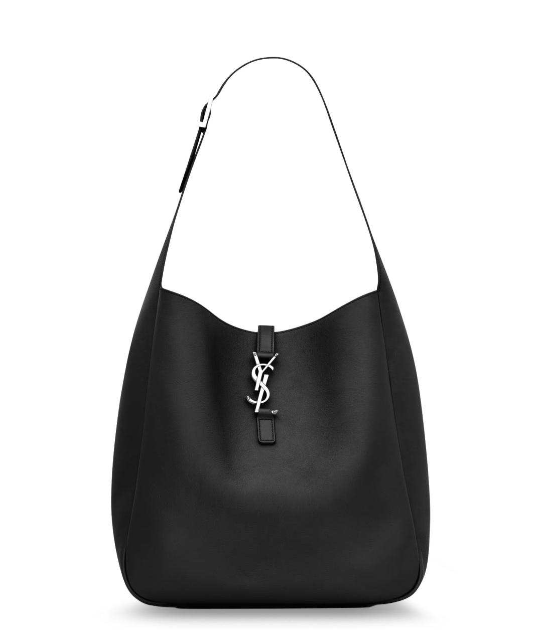 SAINT LAURENT Черная кожаная сумка через плечо, фото 1