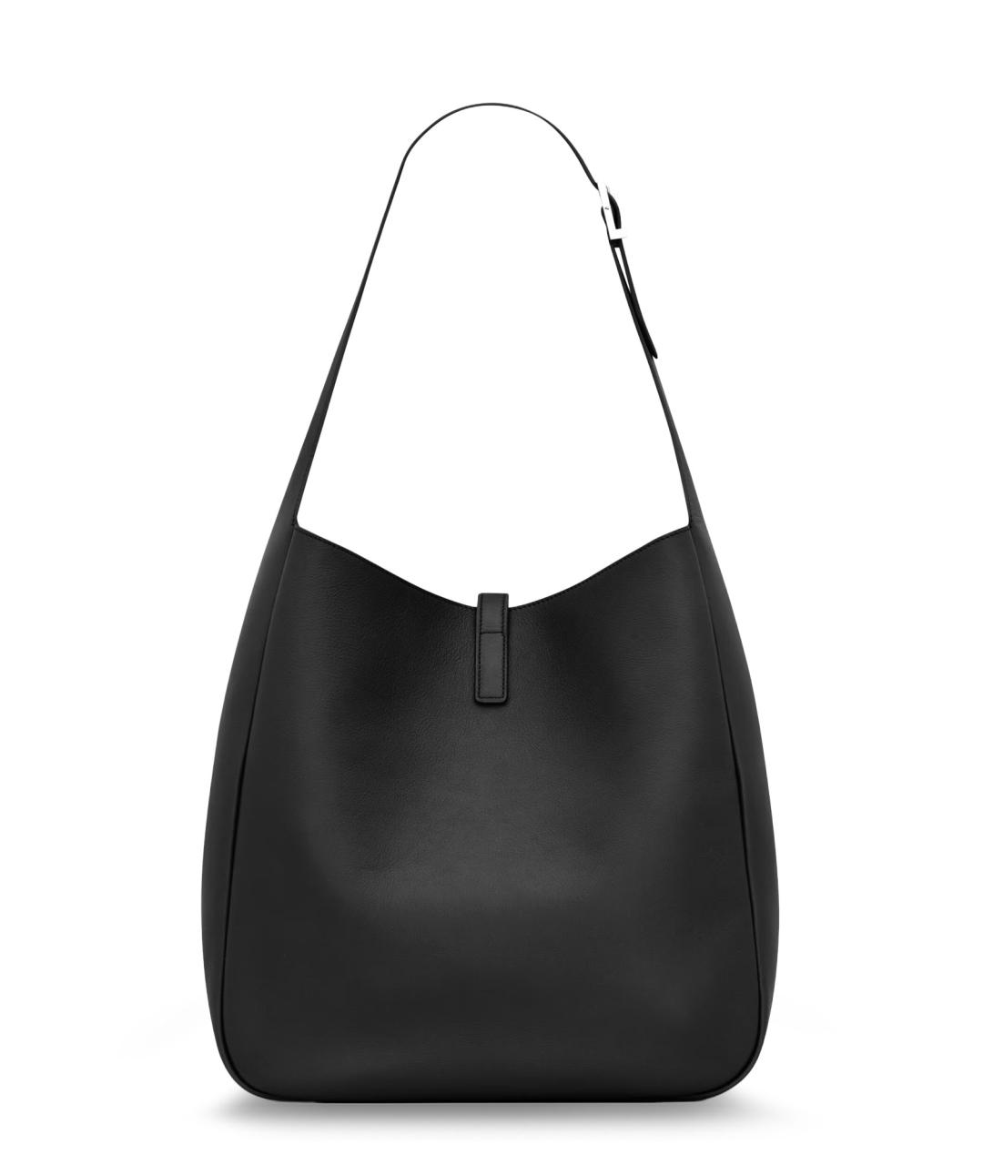 SAINT LAURENT Черная кожаная сумка через плечо, фото 2