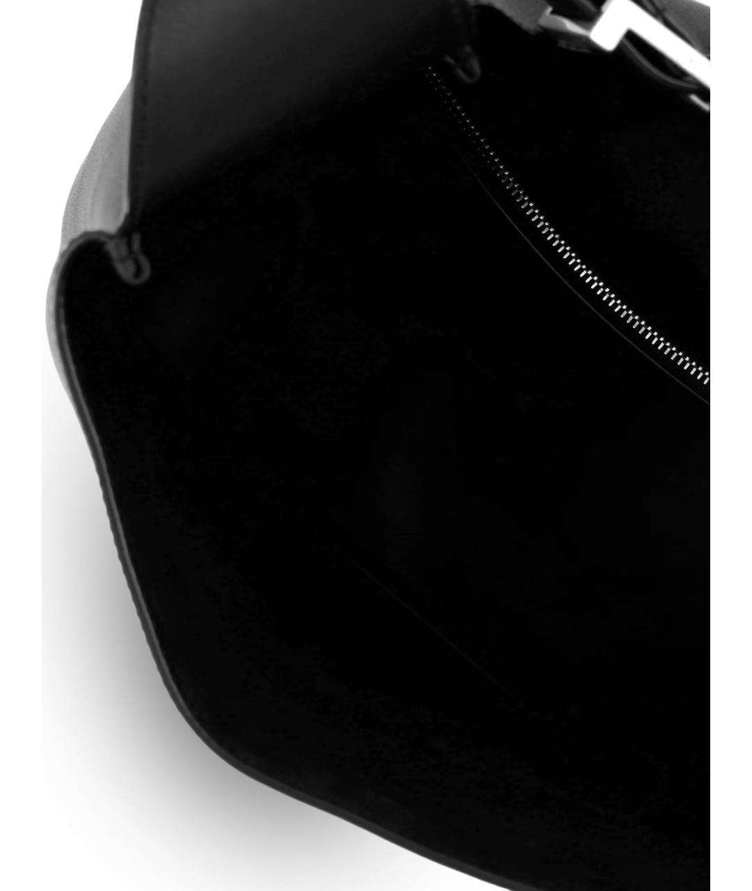 SAINT LAURENT Черная кожаная сумка через плечо, фото 4